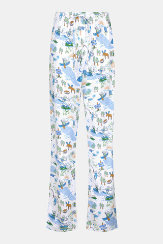 Roller Rabbit Blue Mens Camp RR Simon Pant