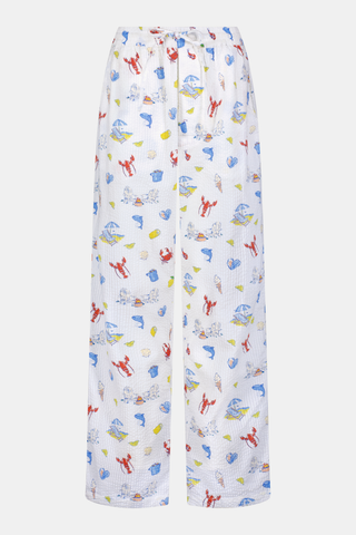 Roller Rabbit Red Mens Catch Of The Day Jon Pant