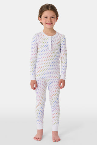 Roller Rabbit Rainbow Kids Disco Hearts Pajamas