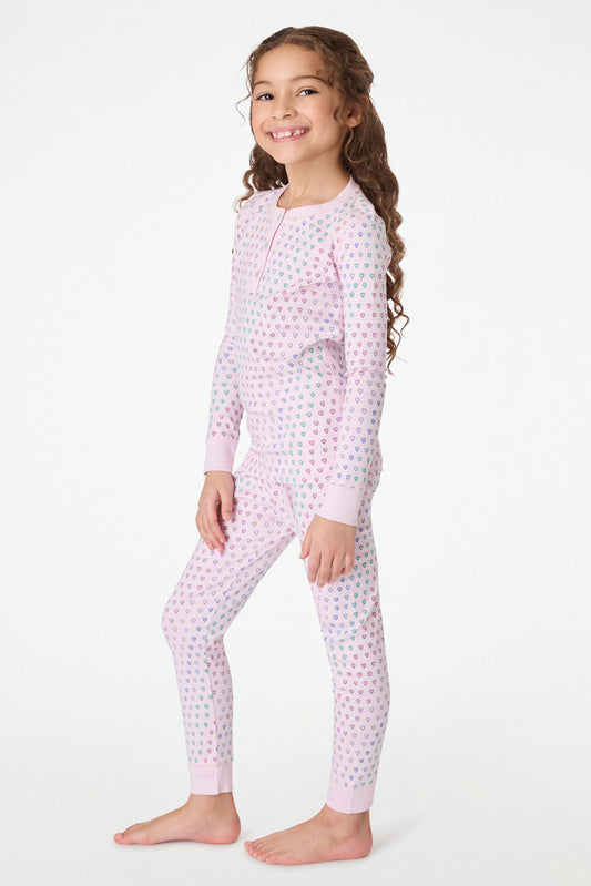 Roller Rabbit Kids Disco Hearts Lilac Pajamas