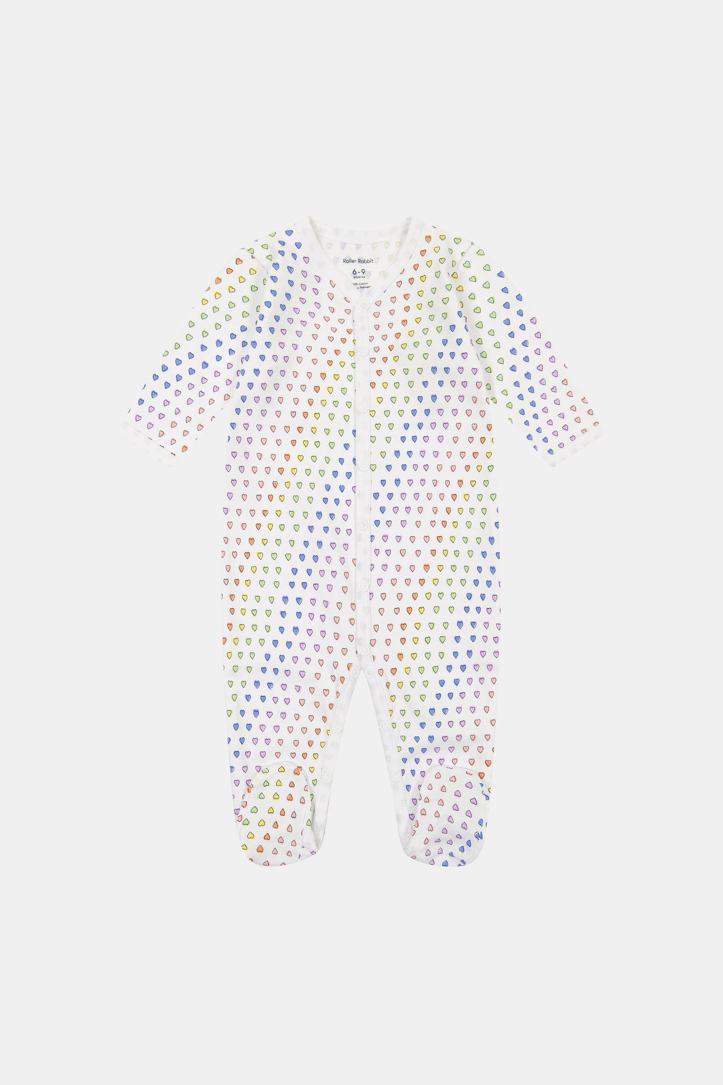 Infant Disco Hearts Footie Pajamas