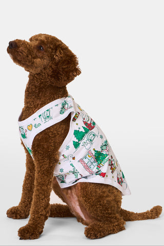 ROLLER RABBIT GREEN  Snow Village Dog Pajamas