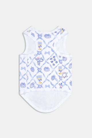 Roller Rabbit Blue Starry Nights Lattice Dog Pajamas