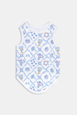 Roller Rabbit Blue Starry Nights Lattice Dog Pajamas