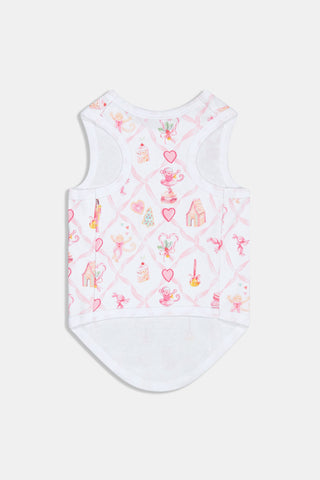 Roller Rabbit Pink Sugarplum Lattice Dog Pajamas