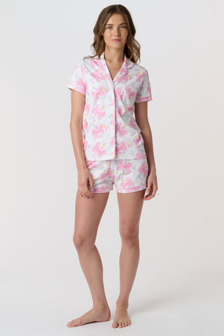 Roller Rabbit Pink Sugar Doily Beaux Polo Pajamas