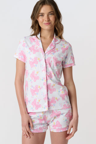 Roller Rabbit Pink Sugar Doily Beaux Polo Pajamas