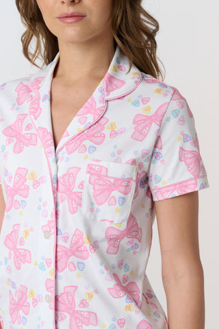 Roller Rabbit Pink Sugar Doily Beaux Polo Pajamas