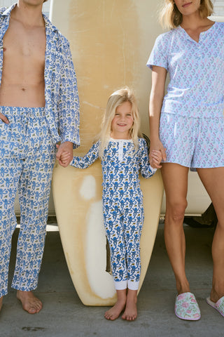 Roller Rabbit Light Blue Rosa Ditsy Monkey Alexa Set