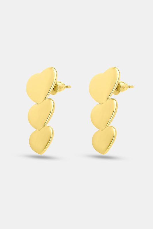 Roller Rabbit Gold Leona Heart Earrings view 2