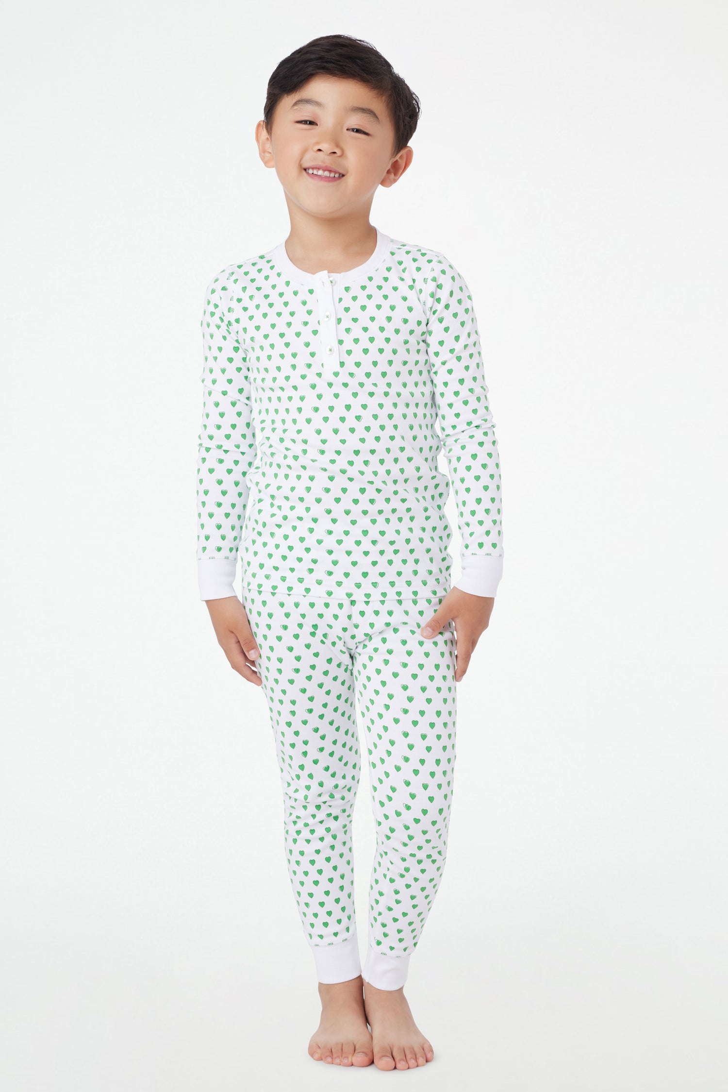 Roller Rabbit Kids Emerald Hearts Pajamas