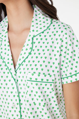 Roller Rabbit Emerald Hearts Polo Pajamas