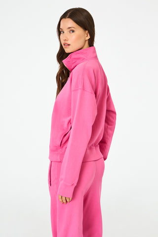 Roller Rabbit Berry Monkey Love Half Zip Sweatshirt