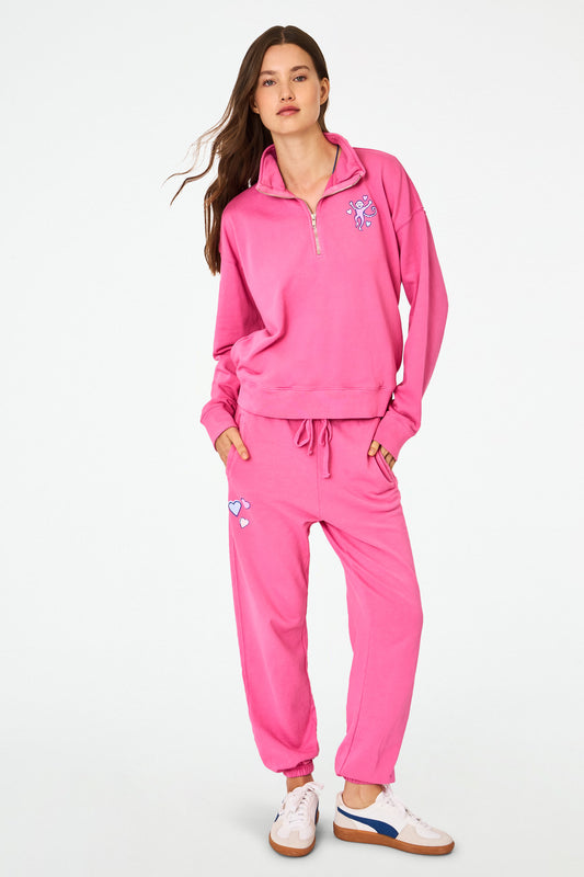 Roller Rabbit Berry Monkey Love Sweatpants view 2