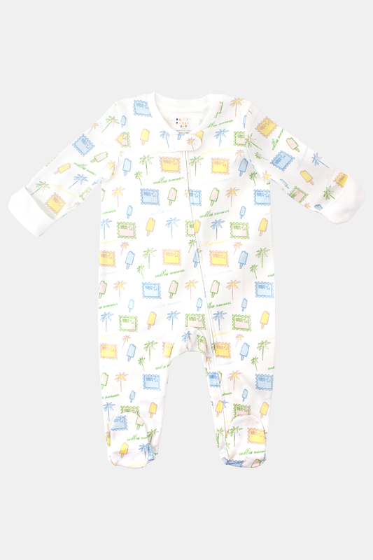 Roller Rabbit Infant Endless Summer Zipper Footie