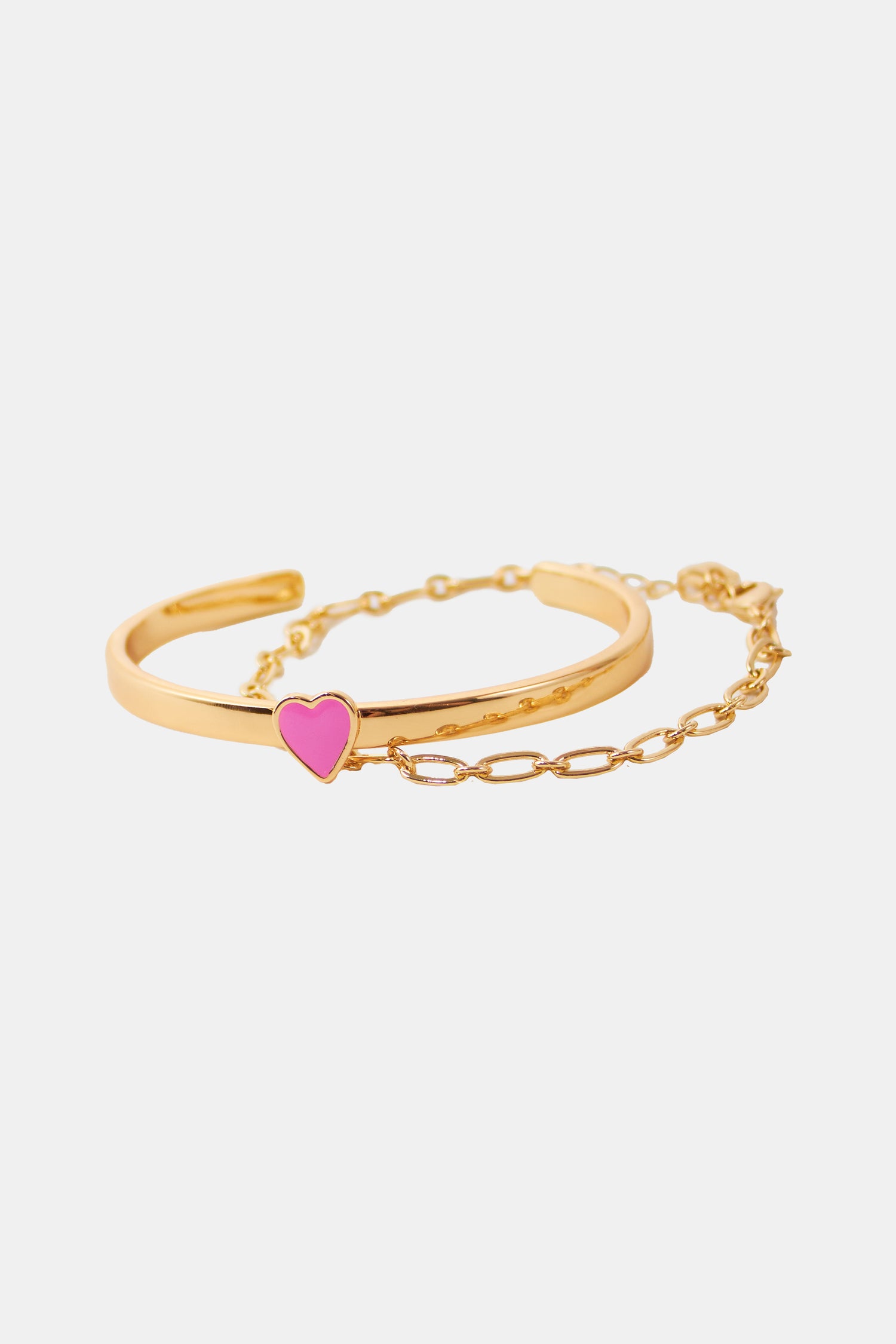 Roller Rabbit Pink Citra Heart Bracelet Stack