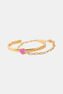 Roller Rabbit Pink Citra Heart Bracelet Stack