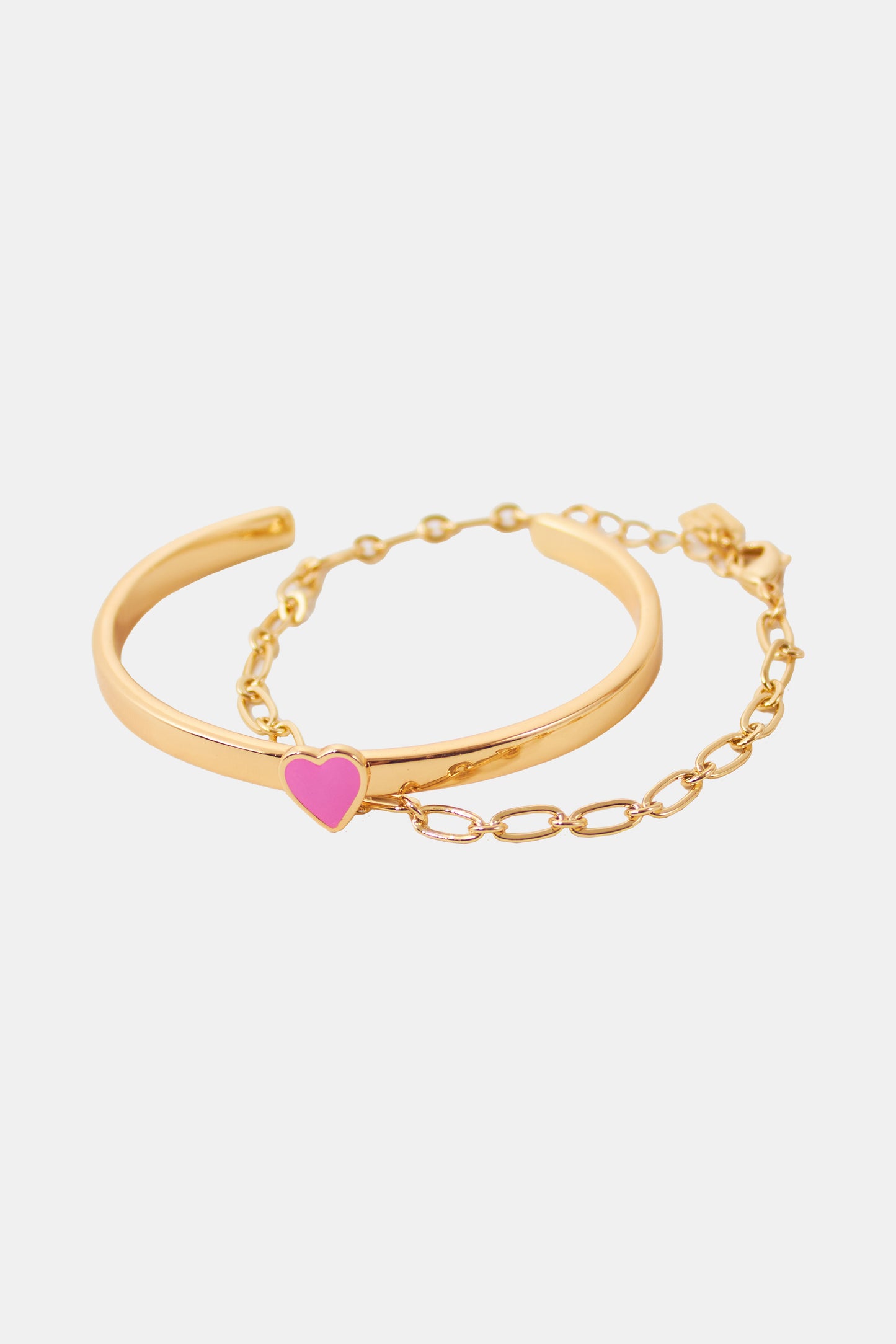 Roller Rabbit Pink Citra Heart Bracelet Stack