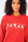 Roller Rabbit Red Womens Gingerbread Party Crewneck