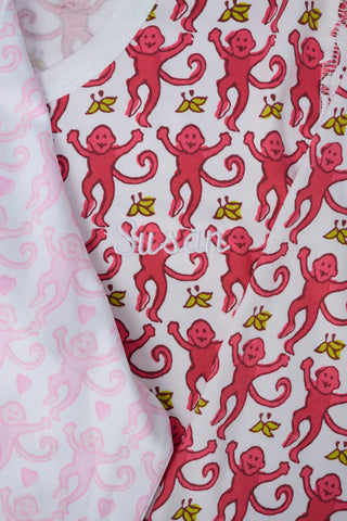 Roller Rabbit Pink Monkey Pajamas