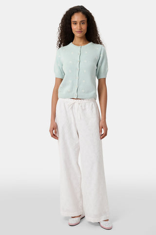 Roller Rabbit White Eyelet Lattice Lynette Pant
