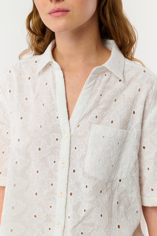 Roller Rabbit White Floral Eyelet Frankie Shirt