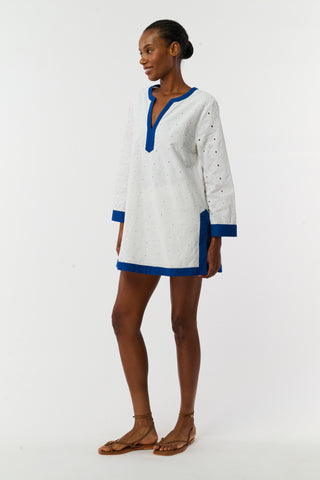 Roller Rabbit Sky Floral Eyelet Harlow Tunic