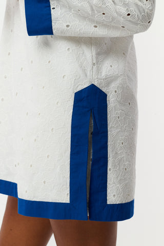 Roller Rabbit Sky Floral Eyelet Harlow Tunic