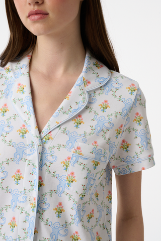 Roller Rabbit x Hill House Floral Monkey Trellis Polo Pajamas
