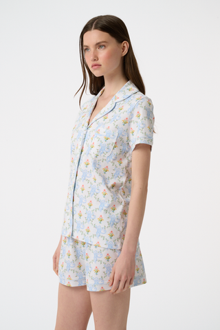 Roller Rabbit x Hill House Floral Monkey Trellis Polo Pajamas