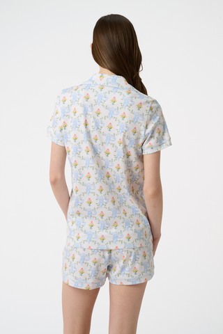 Roller Rabbit x Hill House Floral Monkey Trellis Polo Pajamas