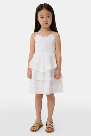 Roller Rabbit White Kids Florence Lace Lennox Dress