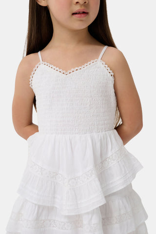 Roller Rabbit White Kids Florence Lace Lennox Dress