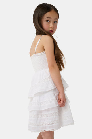 Roller Rabbit White Kids Florence Lace Lennox Dress