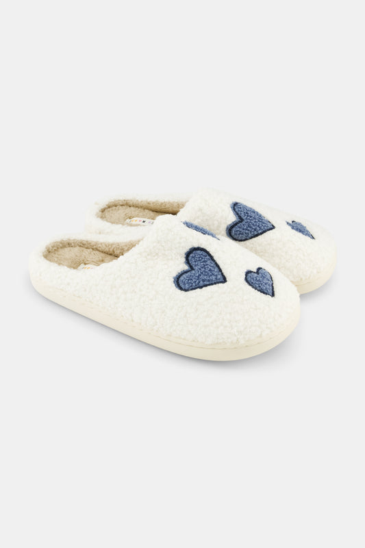 Hearts Fuzzy Slippers view 1