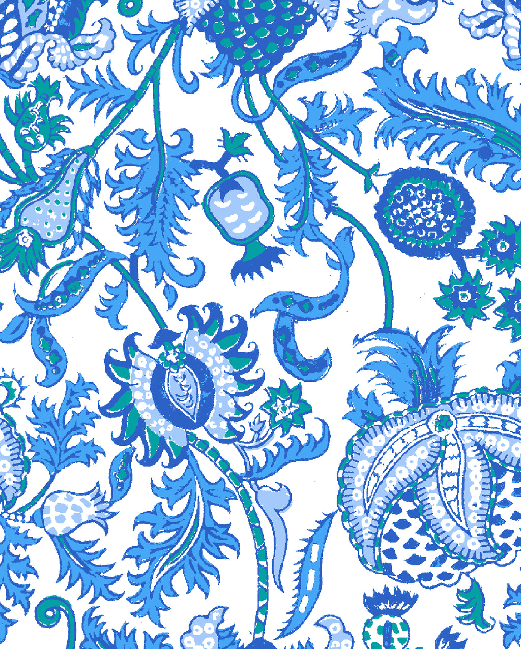Roller Rabbit Amanda Jacobean Wallpaper Blue  ShopStyle Decor