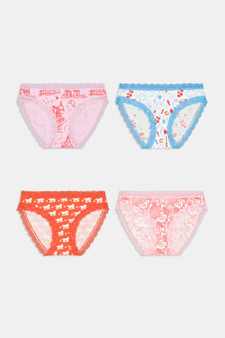 Roller Rabbit Multi Jet Set Bikini 4 Pack