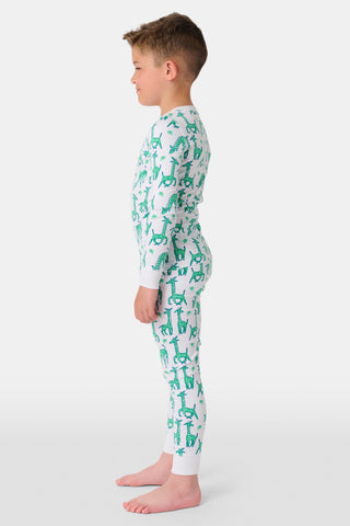 Roller Rabbit Green Kids Gigi Giraffe Pajamas
