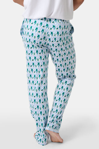 Roller Rabbit Green Mens Green Wave Lovely Monkey Simon Pant