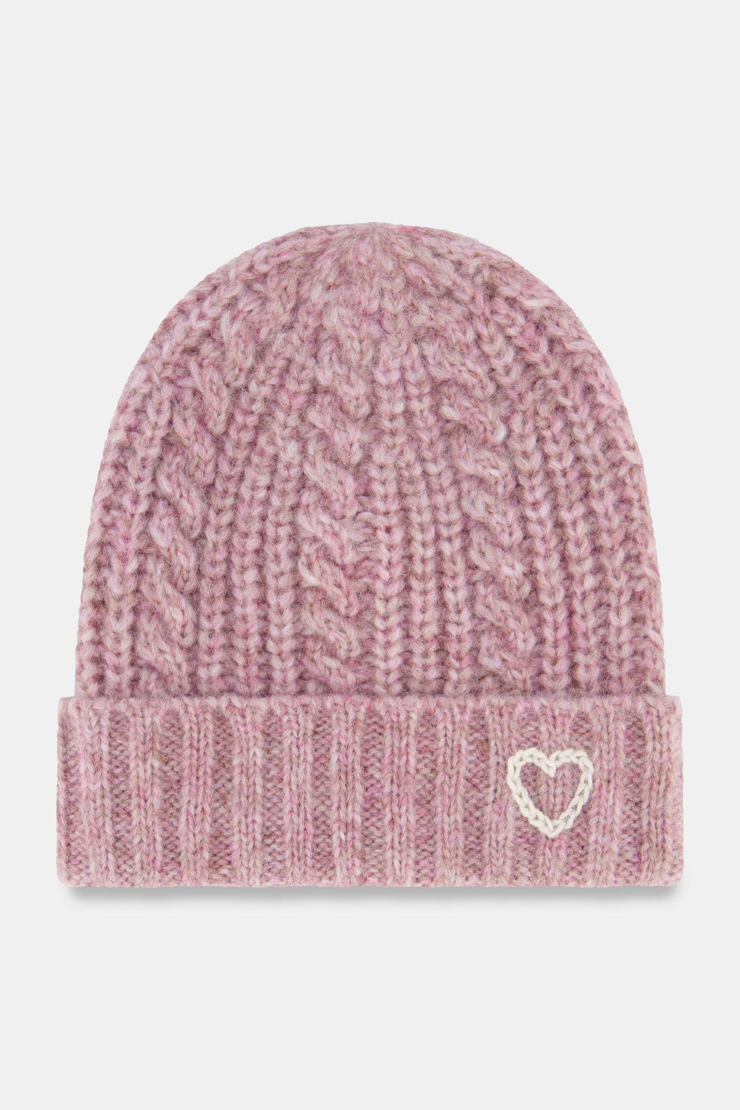 Roller Rabbit Womens Mauve Cable Knit Beanie 