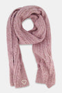 Roller Rabbit Womens Mauve Cable Knit Scarf