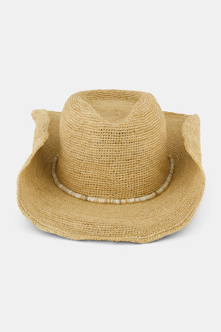 Hat Attack Raffia Crochet Cowboy Hat