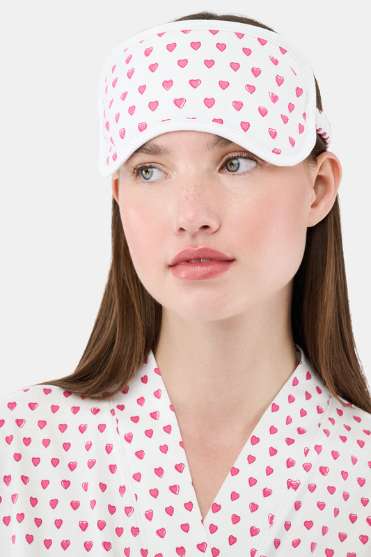 Roller Rabbit Pink Hearts Bundle of Love Robe & Face Mask view 2