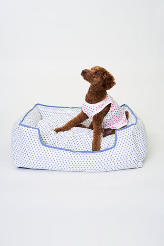 Roller Rabbit Blue Hearts Dog Bed