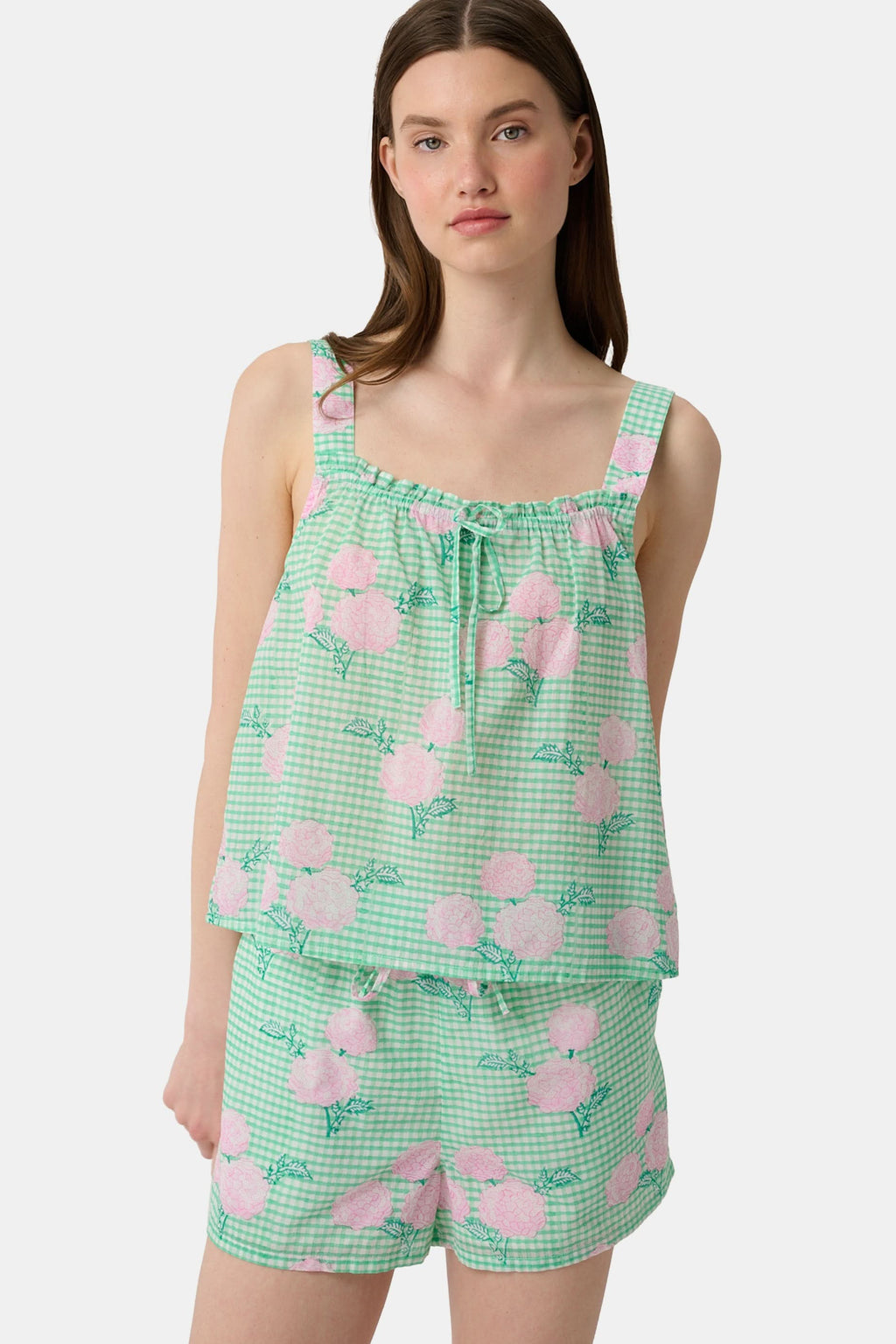 Hydrangea Gingham Cooper Set – Roller Rabbit