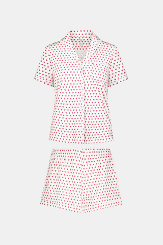 Roller Rabbit Pink Hearts Polo Pajamas