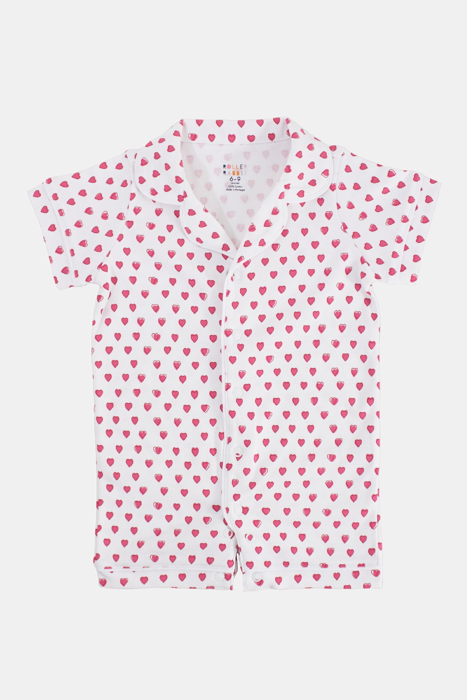 Roller Rabbit Infant Hearts Pink Polo Onesie