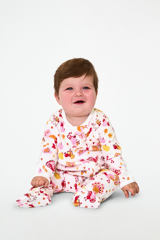 Roller Rabbit Infant Fall-A-Palooza Zipper Footie