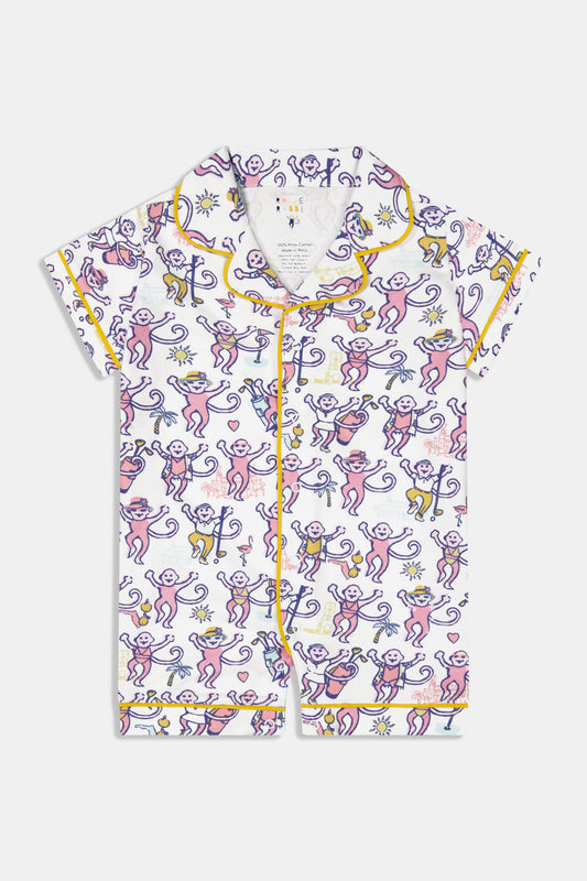 Infant Palm Beach Monkey Polo Onesie view 1
