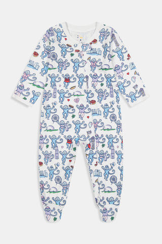 Roller Rabbit Infant Chicago Monkey Zipper Footie